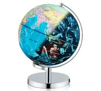 CostwayGlobe Terrestre 23 cm Globe Jour & Nuit Lumineux S?illumine avec la Carte des 88 Constellations Déco. de Bureau Ecole