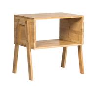 CostwayLot de 2 Table de Chevet Matériau non-toxique Avec Compartiment de Rangement Ouvert Naturel