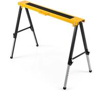 CostwayLot de 2 Tréteaux Pliables Télescopiques Métalliques Charge 300 kg Chevalets de Sciage Antidérapants avec Hauteur Ajustable 63-88cm