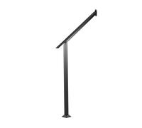 CostwayMain Courante pour Escalier Rampe d?Escalier en Métal Galvanisé Angle Réglable Flexible Compatible avec 4 Marches Garde-corps de Sécurité