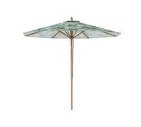 CostwayParasol de Jardin Extérieur ?270 CM Parasol de Plage Inclinable avec 8 Baleines Poteau en Bois Toit Ventilé Protection Solaire Vert