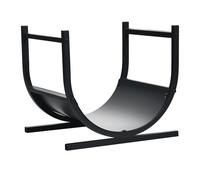 CostwayPorte-bûches Bois de Cheminée en Métal en Forme de U 43 x 37 x 39,5 cm avec Poignées Charge 30 kg Intérieur Extérieur