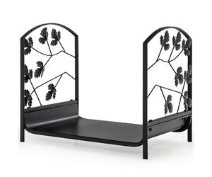 CostwayPorte-Bûches en Fer Forgé Range Bûche pour Intérieur&Extérieur Pieds Surélevés Capacité de poids de 50 kg 48 x 34 x 41cm
