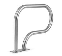 CostwayRampe Piscine en Acier Inoxydable Main Courante Piscine Charge 250 kg Accessoires Incluses Barre d'Appui de Sécurité 83 x 57 cm Argent