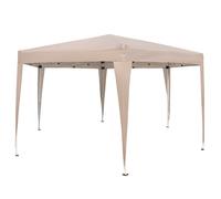 CostwayTonnelle de Jardin Hexagonale Pop-Up 400 x 348 cm Tente Réception avec Hauteur Réglable Jambes Habillées Sac de Transport