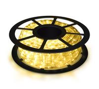 CostwayTube Lumineux LED 30m Cordon Lumineux de 1080 Ampoules Beige 230V Longévité Jusqu'à 15000h pour Intérieur Extérieur