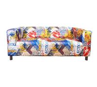 Cosy Burrows Housse Klippan IKEA Compatible Canapé 2 Places 180 cm Housse de Remplacement sur Mesure Polyester-Coton Lavable Adaptée aux Animaux Multicolore