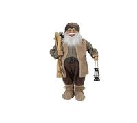 Cosy Home Figurine Père Noëll en Polyester,Marron, 20X13Xh31Cm