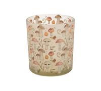 Cosy Home Lot de 6 Bougeoir Mushroom en Verre, Beige 7X7Xh8Cm