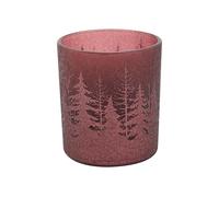 Cosy Home Lot de 6 Bougeoirs en Verre, Bordeaux, 7X7Xh8Cm