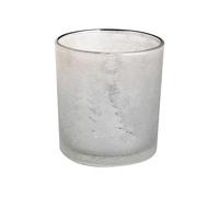 Cosy Home Lot de 6 Bougeoirs en Verre, Cracke Trees, Argent 7X7Xh8Cm
