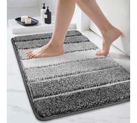 COSY HOMEER Tapis de Bain 50 x 75 cm Absorbant et Antidérapant, Doux, Lavable en Machine, Idéal pour Douche, Baignoire et Salle de Bain, Gris Foncé