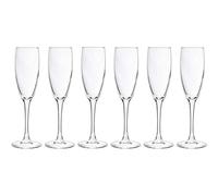 Lot De 6 Flûtes À Champagne En Verre, Transparent, 19 Cl Transparent
