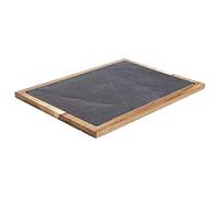 Cosy&Trendy 4256637 Plateau Ardoise/Acacia,35x25xh2.5CM, N/C, Gris