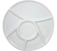 Cosy & Trendy Assiette à fondue en Porcelaine, blanc, D23,5 cm