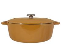 Cosy & Trendy Cocotte ovale en Fonte émaillée" FONTESTIC" 6,3L-Amber Gold-31x24xH12 cm