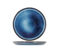 Cosy & Trendy Lot de 4 Assiettes plates en Grès Jade, Indigo, D27Xh2,7 Cm