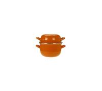 Cosy & Trendy Marmite à Moules 2,8 L en Acier inoxydable émaillé, Orange, D18 cm