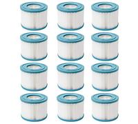 CosySpa Filtre pour Spa Gonflable Cartouche Filtration Standard et Vissées pour Spa | Pack de 1, 6 et 12 | Compatible avec Cosy Spa et Autres Types de Bain à Remous (Lot de 12, Standard)