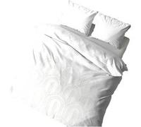 Côté Déco - Parure de lit finition tufté - 100% coton lavé 52 fils/cm² - 220 x 240 cm Blanc G