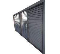 Côté Ventelles Aluminium Gris 3 60 M Pour Pergola Bioclimatique Habrita Per3630bi Et Per3660bi