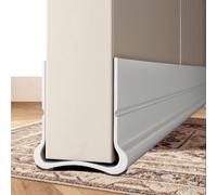 Cotensta 93cm Blanc Calfeutrer Bas de Porte, Joint de Porte | Isolation Phonique Porte, Pour Portes de 3,5 à 5,5 cm d'épaisseur et Espace Inférieur de 0,3 à 2,6 cm