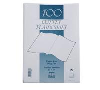 Cotes de plaidoirie 22 x 31 cm blanches - paquet de 100