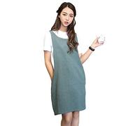 Coton doux Tablier en lin Couleur unie Dos nu Croix Bandage tabliers Style japonais X Forme de cuisine cuisson Vêtements Cadeau pour Femme Chef Pendaison
