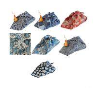 Coton japonais 30 cm 7 pièces Coton japonais 30 cm | Furoshiki Traditionnel Emballage Cadeau Boîte à Lunch Wrap, pour Décoration, Respectueux de l'environnement