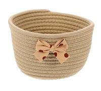 Coton Panier de Nœud en Corde Rangement, Blanc | Décoratif et Doux, Style Nordique Délicat, pour Garçon et Filles et Bébés, Panier de Table pour Rangement et Présentation