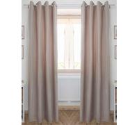 COTON PUR Lot de 2 Rideaux occultant phonique et Thermique Chenille doublé Polaire 140 x 240 cm Osiris Le Fil d'Ariane (Taupe)