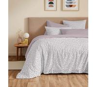 COTON PUR Pack Complet Housse de Couette réversible Vanessa 6 pièces pour lit 140 x 190 (Diana Blush)