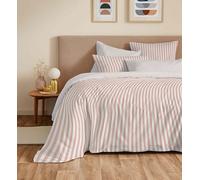 COTON PUR Pack Complet Housse de Couette réversible Vanessa 6 pièces pour lit 180 x 200 King Size (Palerme Blush)