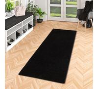 Tapis long couloir - SNAPSTYLE - Cottage - Noir - 80x240 cm - Poils longs