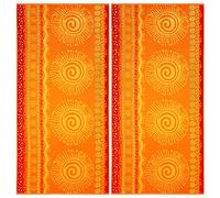 Cotton Craft Oversized XL Beach Towel 39 x 68-2 Pack - 100% Cotton Velour - Big & Huge - Pool Picnic Bath Towels - Jacquard Terry Thick Plush Super Soft Luxury - 450 GSM - Sunshine Orange Yellow
