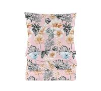 Cotton Market Housse de Couette 135x200 cm - Couette avec 1 Taies d'oreiller 70x80 cm - Linge de Lit et Oreillers - Parure de Lit - Certifié Oeko-Tex - 2 pièces Set - Rose et Gris, Fleurs