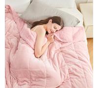 Cottonblue Couverture lestée 150x200cm 7kg - Couverture de relaxation en polaire Sherpa pour adultes pour améliorer le sommeil Weighted Blanket - Couvertures douillettes apaisantes avec perles