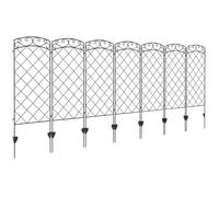 Côture de jardin - Outsunny - 344x110cm - Acier - noir