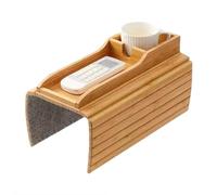 Couch Cup Holder Tray - Hack Sofa Accoudoir Organisateur de Table Caddy | Table de bras de canapé avec porte-tasse à café pour boissons, téléphone, télécommande