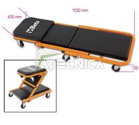 Beta Tools – Couchette d'atelier et siège mobile 030020001 – Acier, rembourrage ergonomique