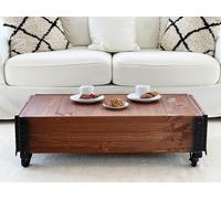Couchtisch Table de Salon Basse Bois Massif Vintage Shabby Loft Rétro Braun