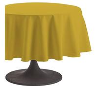 Coucke Nappe ronde unie, Coton, Curry, 235x235 cm