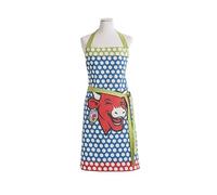 Coucke Tablier Vache qui rit Pop, Coton, Bleu, 85x76 cm