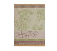 Coucke Torchon imprimé en Jaquard de Coton, Pomme de Terre, 50x75cm, Beige