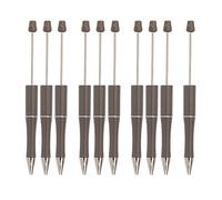 CoudarTitie 10 Pièces Stylos Perles Perle Fournitures Bureau DIY Cadeau Matériau Prise Confortable Écriture Fluide Adapté aux Enfants, gris