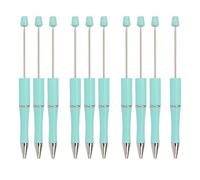CoudarTitie 10 Pièces Stylos Perles Perle Fournitures Bureau DIY Cadeau Matériau Prise Confortable Écriture Fluide Adapté aux Enfants, bleu clair