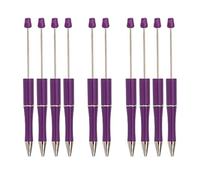 CoudarTitie 10 Pièces Stylos Perles Perle Fournitures Bureau DIY Cadeau Matériau Prise Confortable Écriture Fluide Adapté aux Enfants, violettes