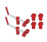 CoudarTitie 2 Pièces Pince de Banc de Travail Clip de Bureau de Menuiserie Outil de Serrage Bloc Retenue En Laiton Utilisation Pratique Adaptée pour Menuisier Ate, 2pcs Rouge avec 4 chiens