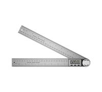 CoudarTitie Angle Numérique avec Affichage Électronique Règle En Acier Inoxydable Instrument de Mesure Haute Précision Jauge pour Angles 360 Degrés Fon, Échelle de 300 mm