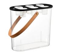 CoudarTitie Boîte de Culture Pot Hydroponique Conteneur de Semis Jardinière de Fenêtre avec Couvercle Pratique pour Le Nettoyage Adapté Aux Espaces de Vie et BALC, Noir
